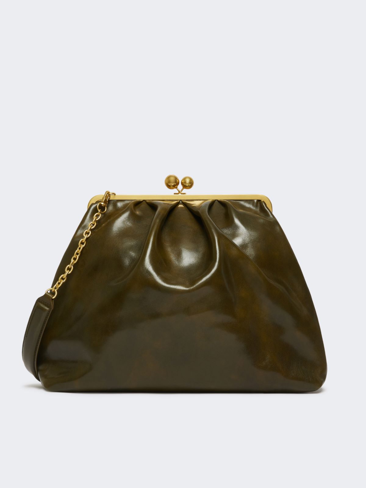 Leather Pasticcino Bag - OLIVE GREEN - Max Mara - 12