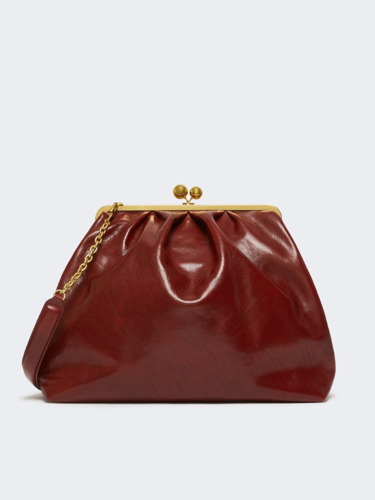 Leather Pasticcino Bag - BORDEAUX - Max Mara
