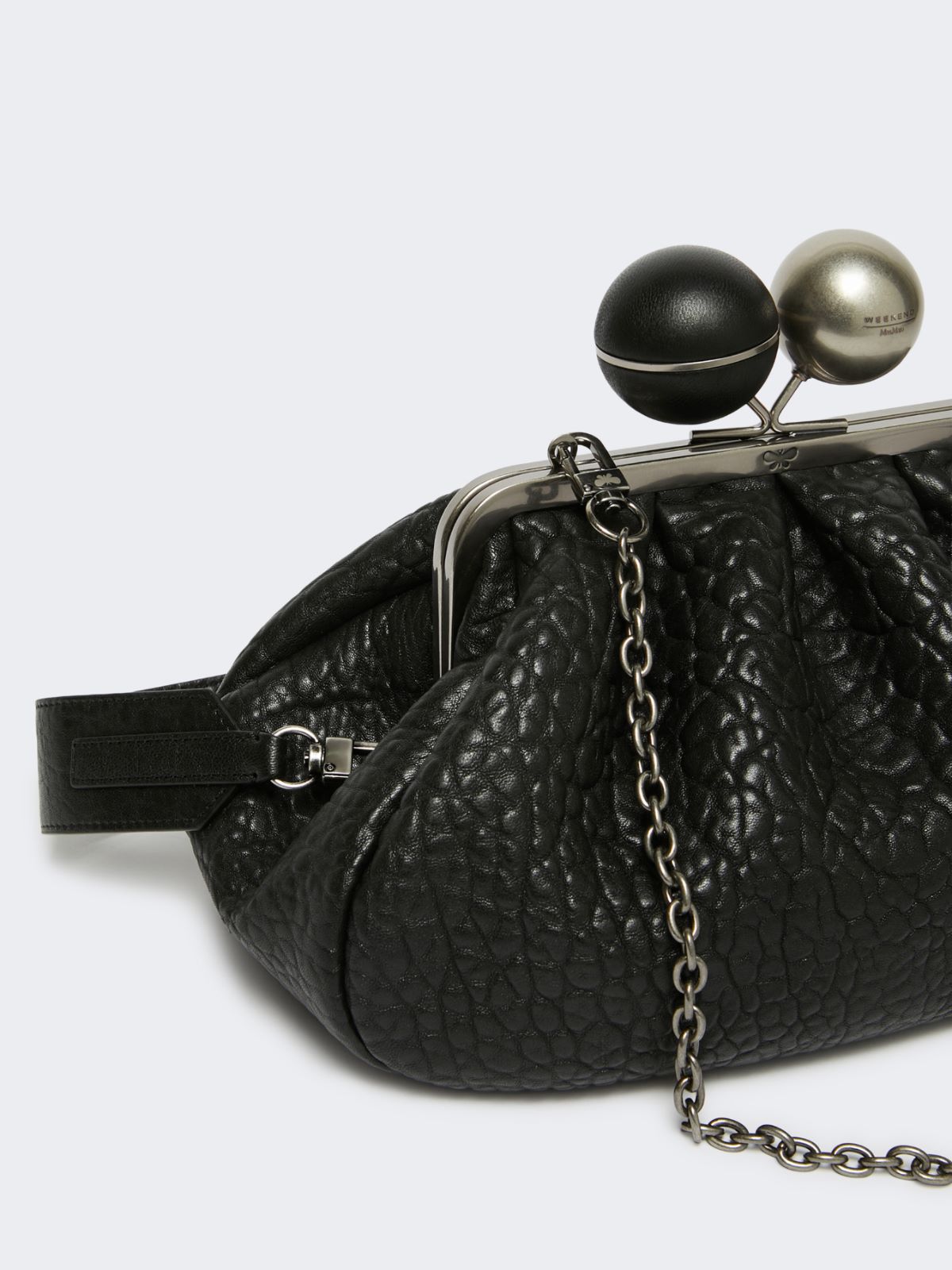Medium nappa leather Pasticcino Bag - BLACK - Max Mara - 4