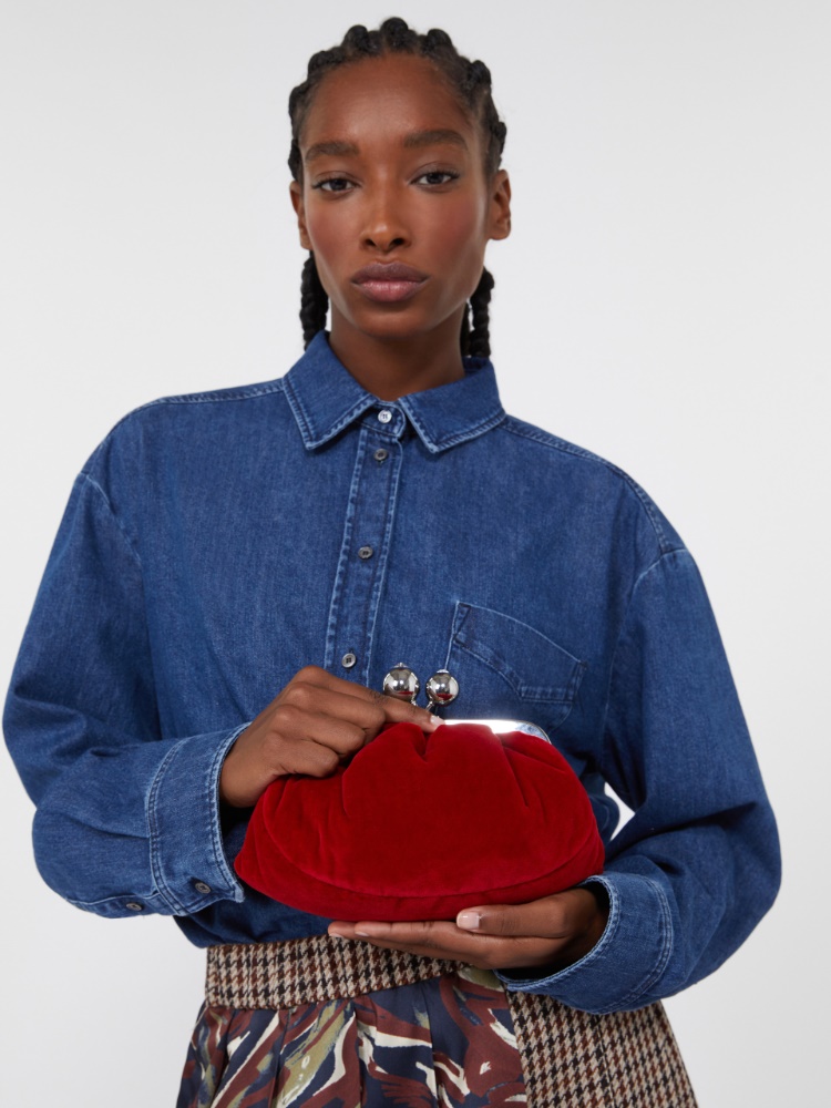 Small cotton velvet Pasticcino Bag - RED - Max Mara