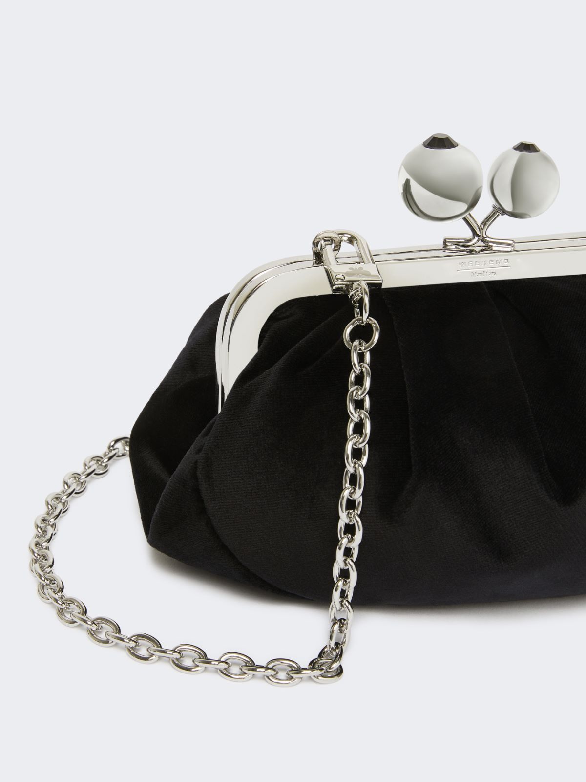 Small cotton velvet Pasticcino Bag - BLACK - Max Mara - 4