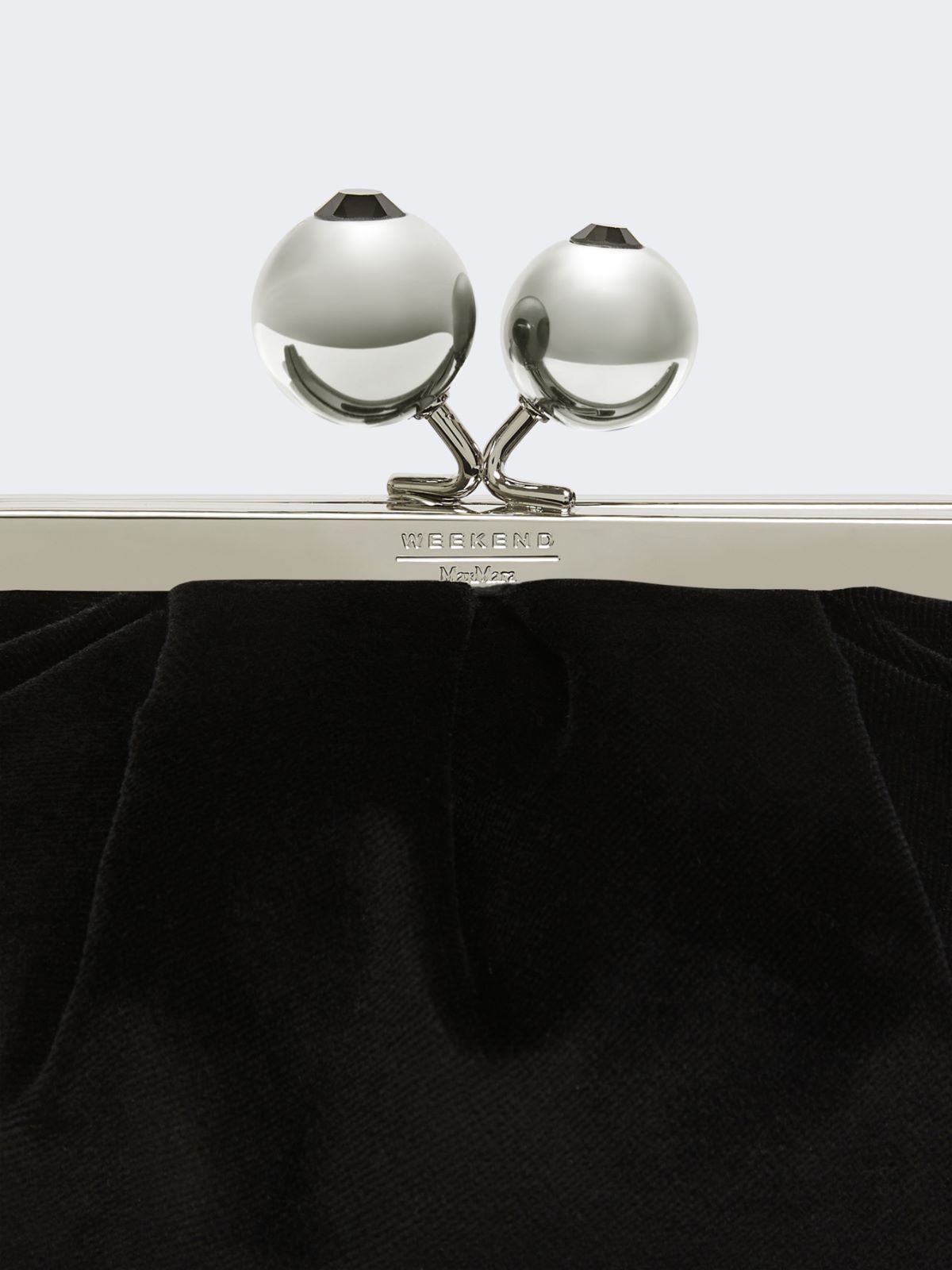 Small cotton velvet Pasticcino Bag - BLACK - Max Mara - 5