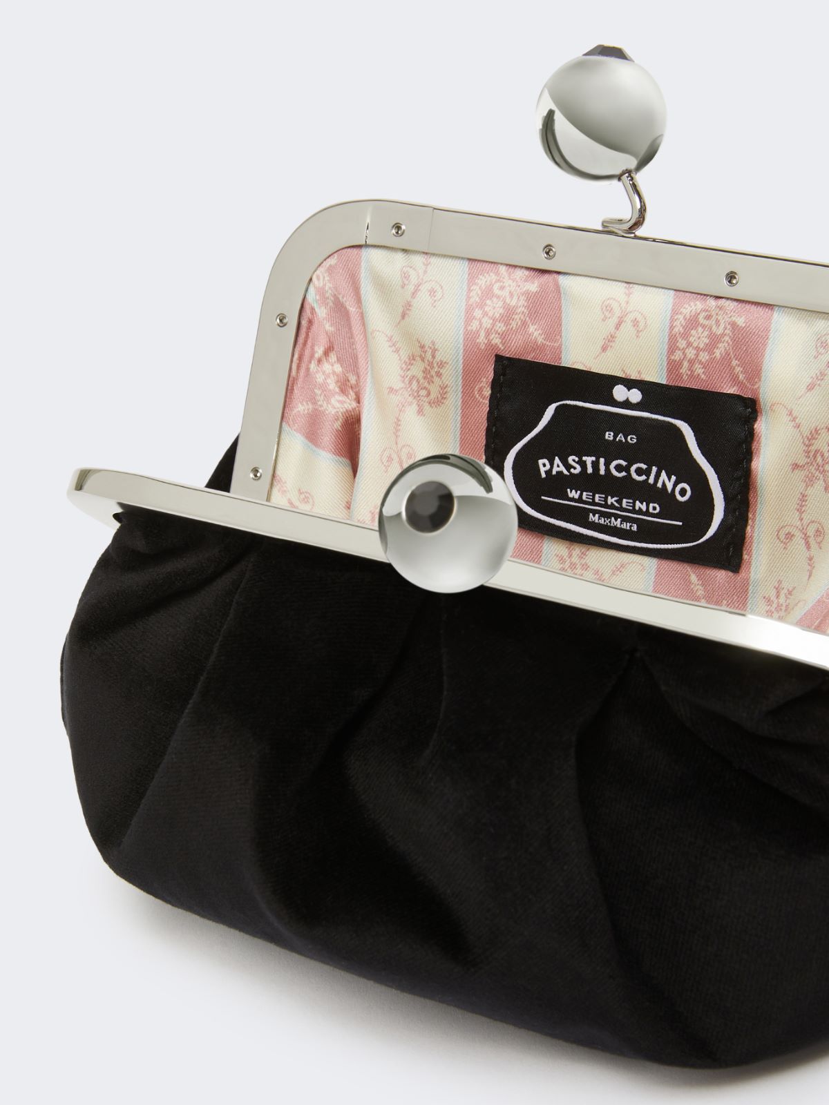 Small cotton velvet Pasticcino Bag - BLACK - Max Mara - 6