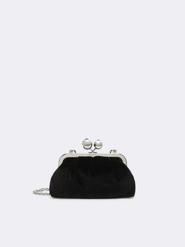 Small cotton velvet Pasticcino Bag - BLACK - Max Mara