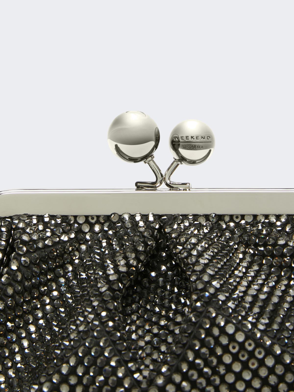 Small Pasticcino Bag in satin with rhinestones - BLACK - Max Mara - 5