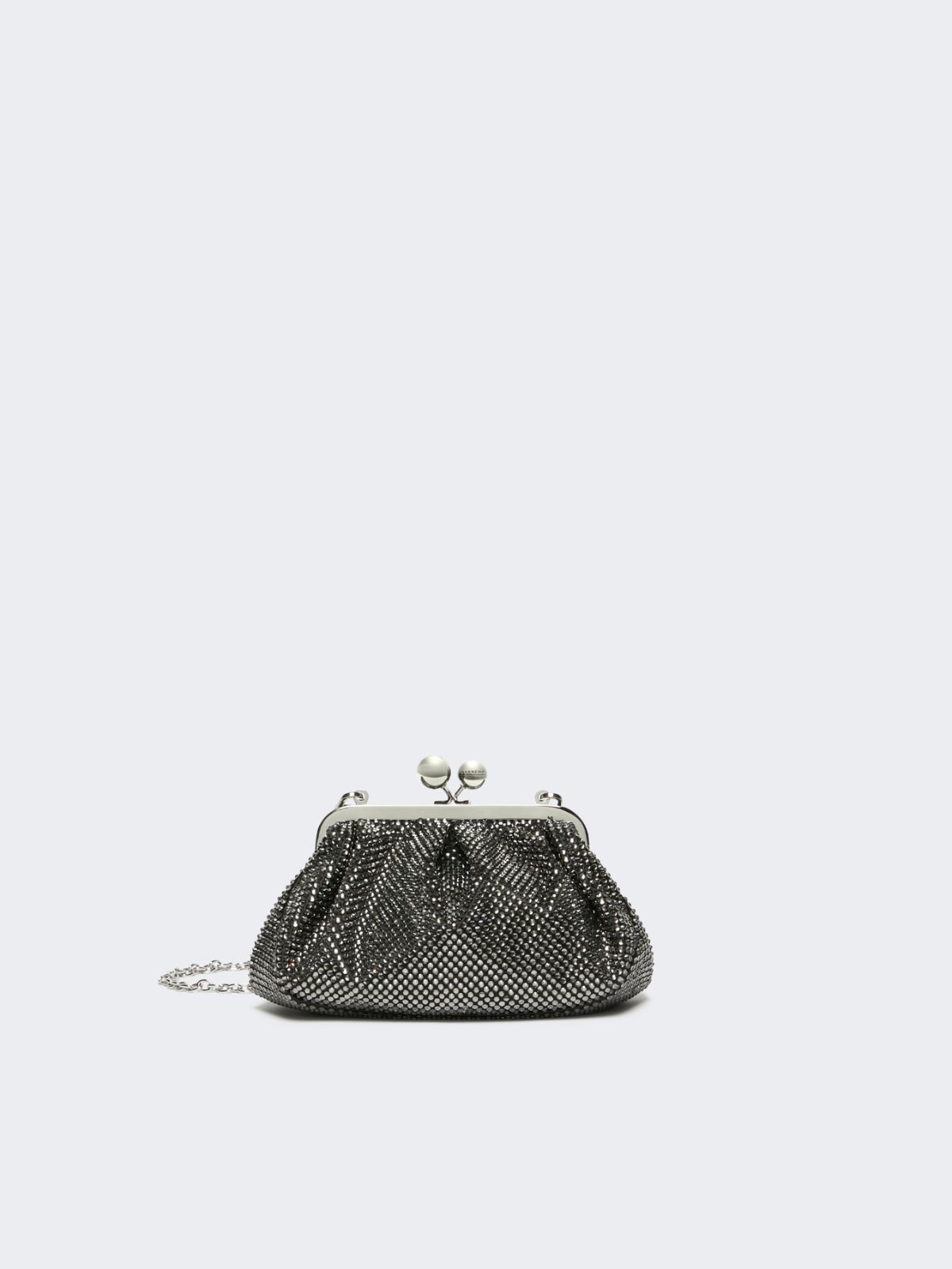 Small Pasticcino Bag in satin with rhinestones - BLACK - Max Mara - 12