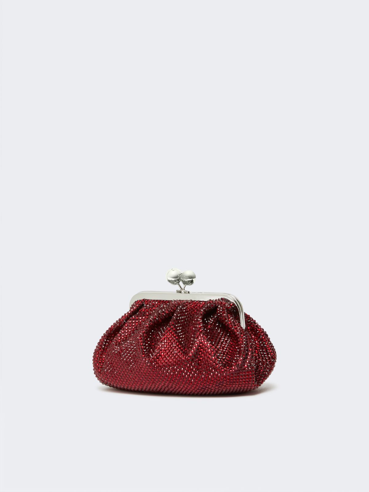 Small Pasticcino Bag in satin with rhinestones - RED - Max Mara - 2