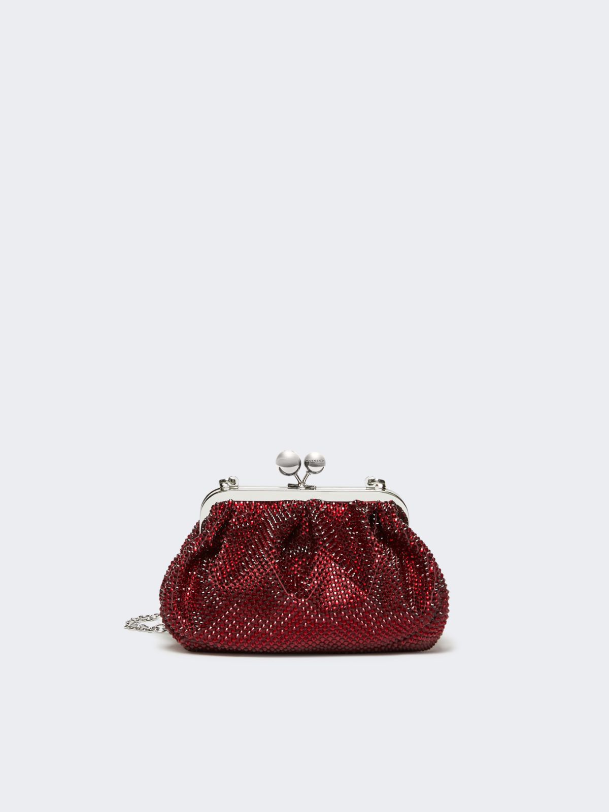Small Pasticcino Bag in satin with rhinestones - RED - Max Mara