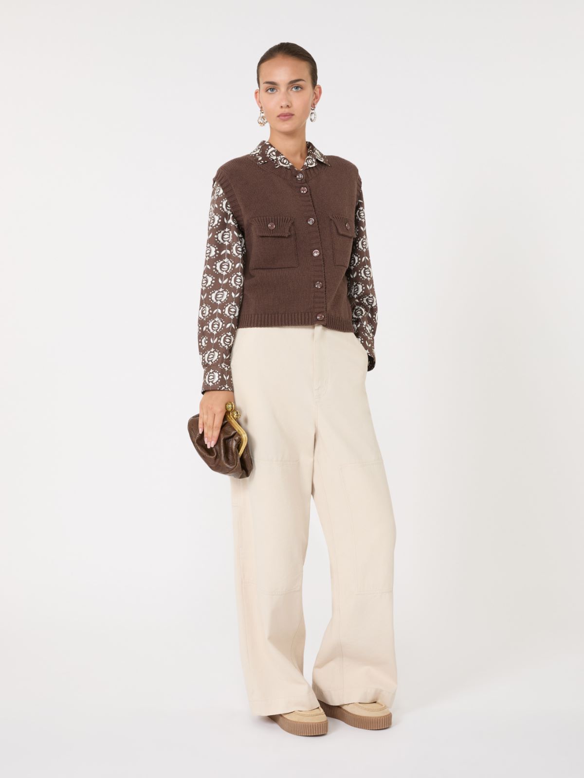 Small smooth leather Pasticcino Bag - DARK BROWN - Max Mara - 12