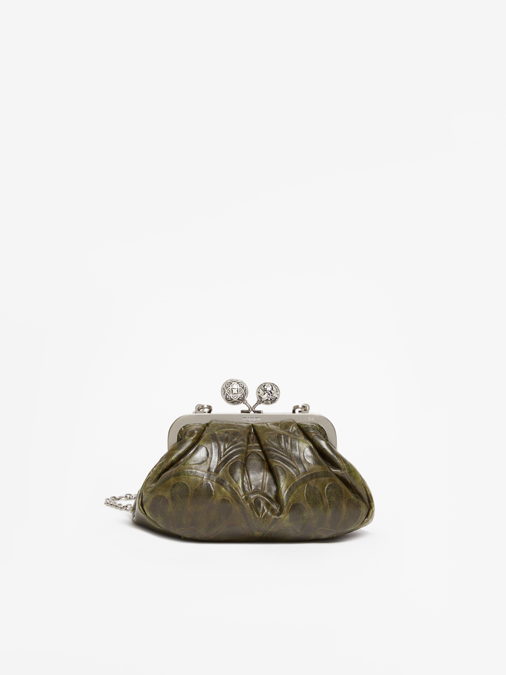 Small smooth leather Pasticcino Bag - DARK GREEN - Max Mara