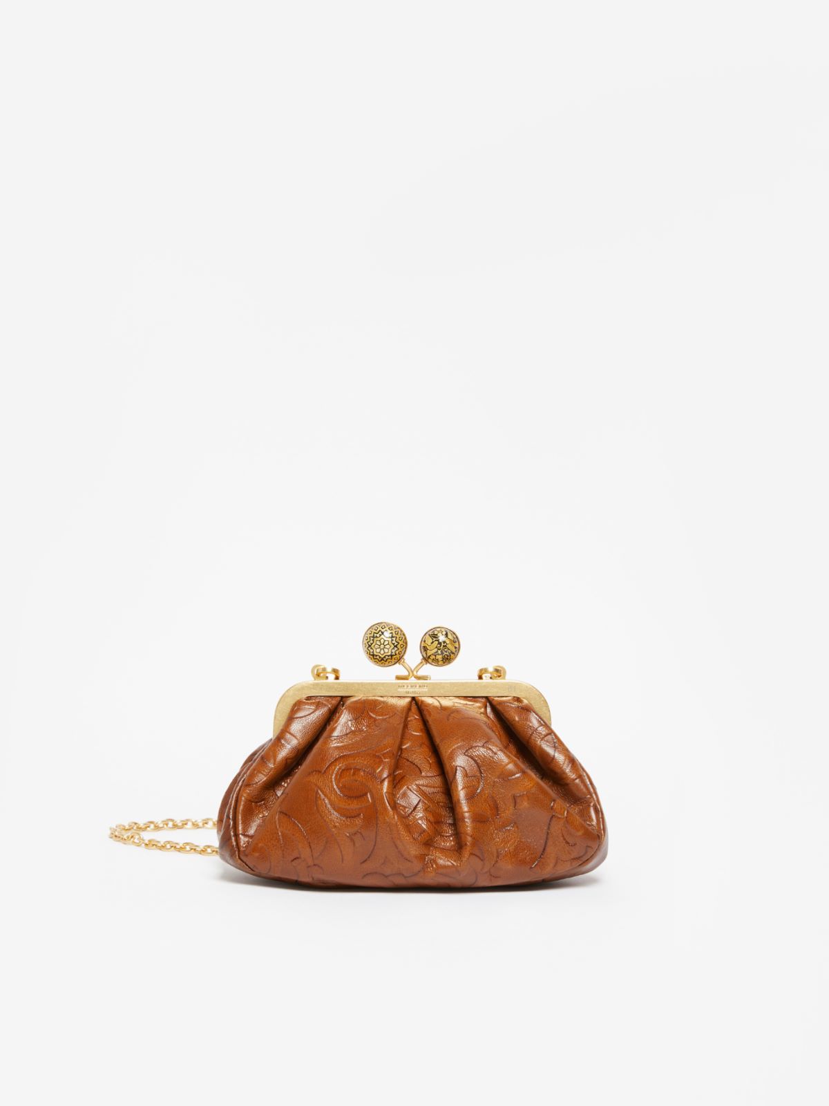 Small smooth leather Pasticcino Bag - TOBACCO - Max Mara
