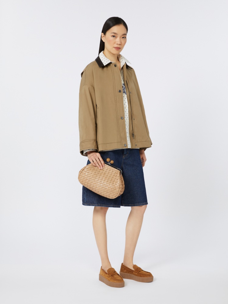 Medium woven leather Pasticcino Bag - HAZELNUT BROWN - Max Mara - 2