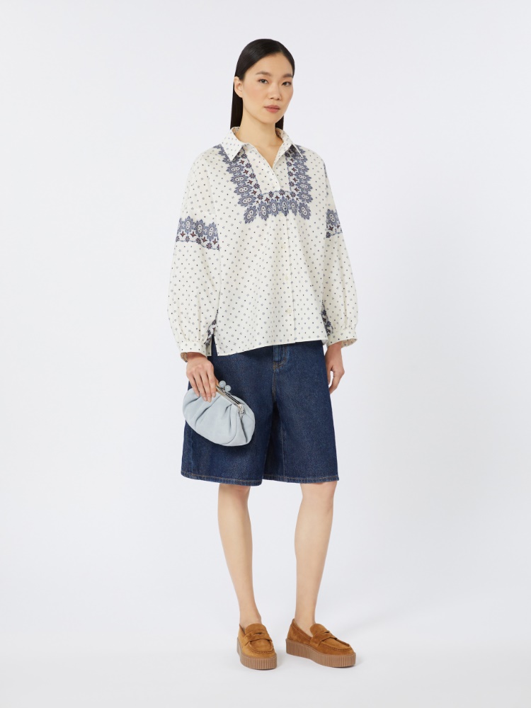 パンツ Weekend Max Mara CANON - Wool cigarette trousers Woollen cloth cigarette trousers, navy | Weekend Max Mara
