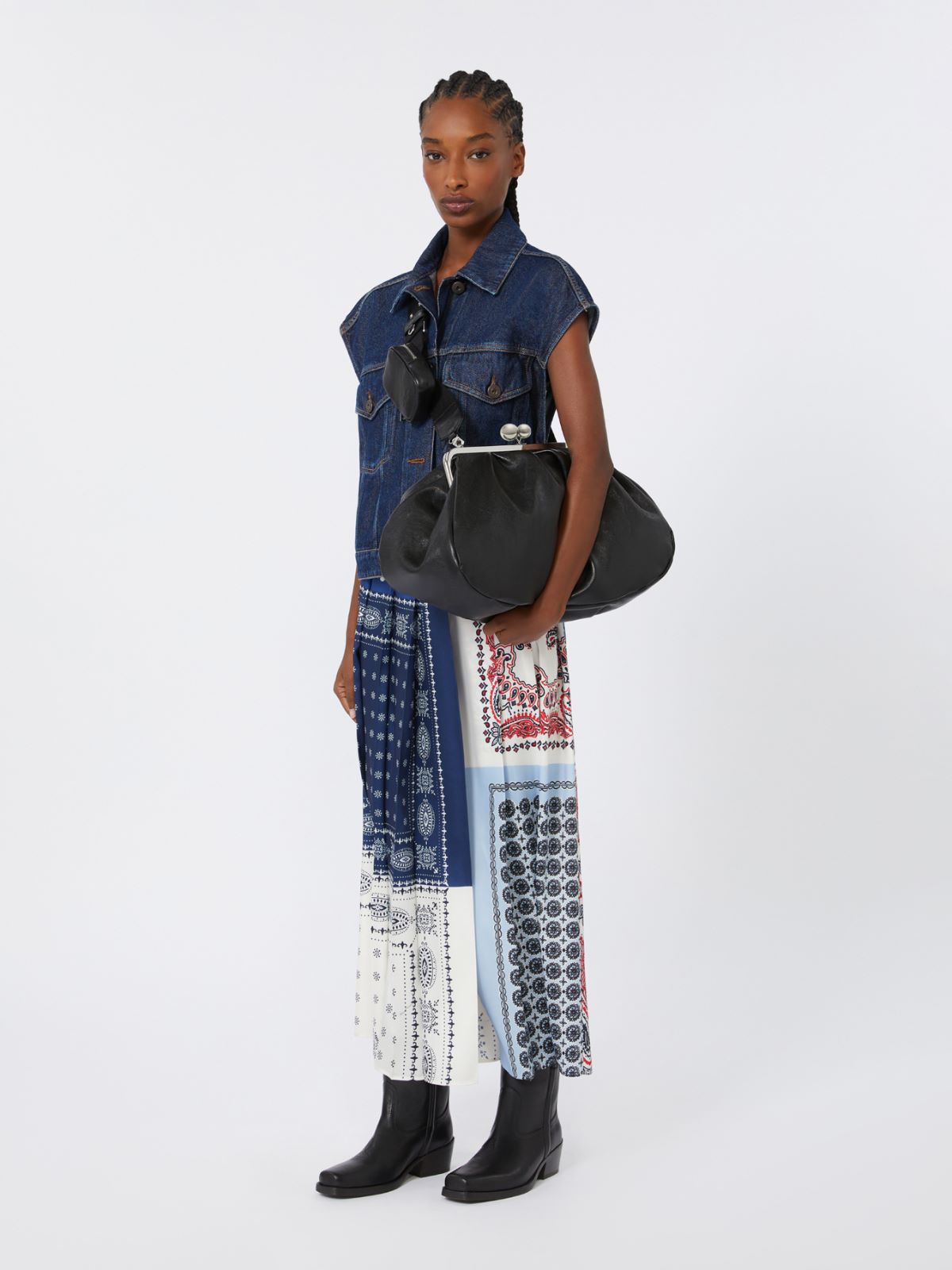 Large leather Pasticcino Bag - BLACK - Max Mara - 11