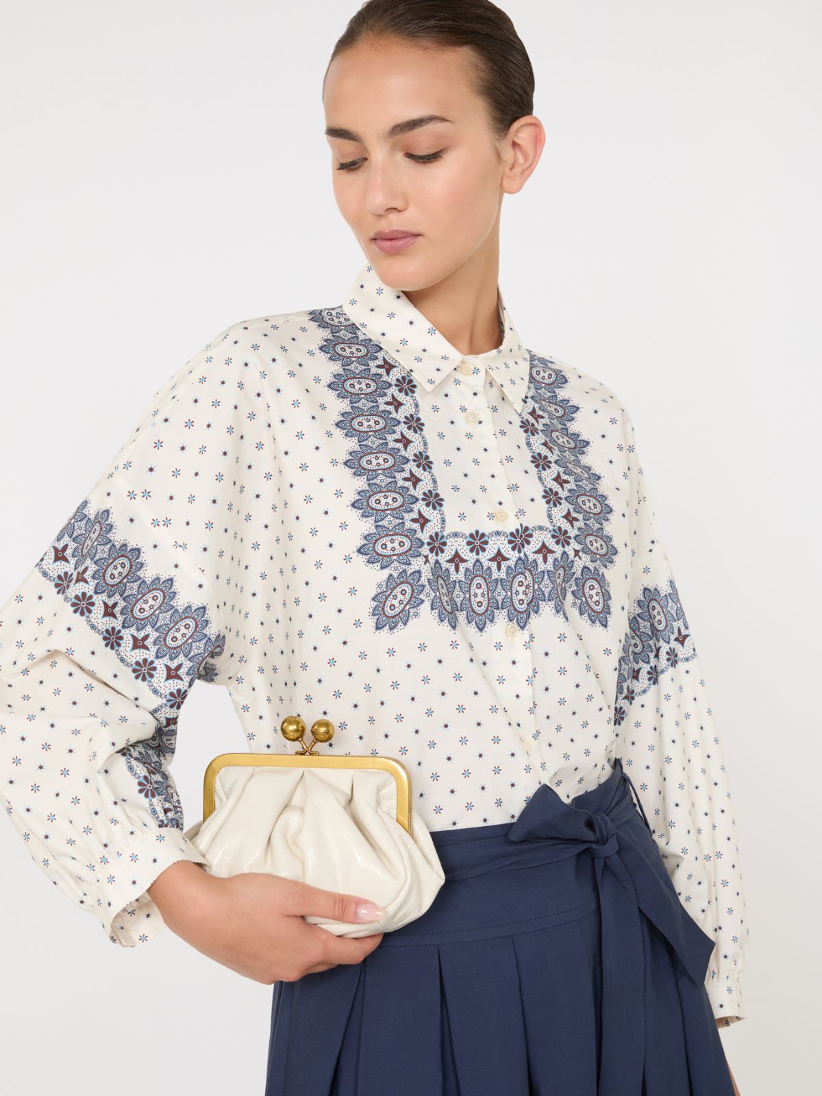 Small crinkled leather Pasticcino Bag - MILK - Max Mara - 12