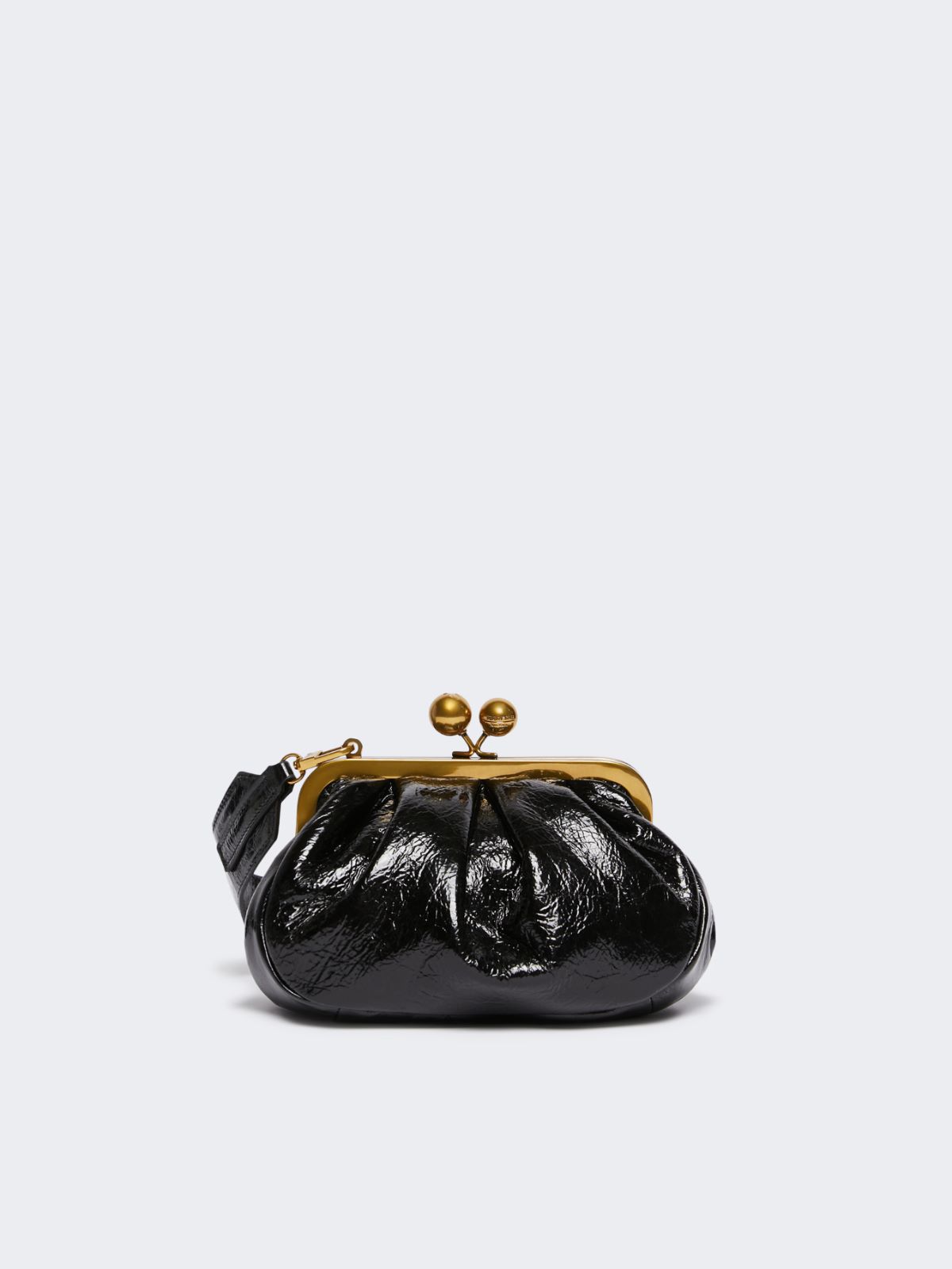 Small crinkled leather Pasticcino Bag - BLACK - Max Mara - 12