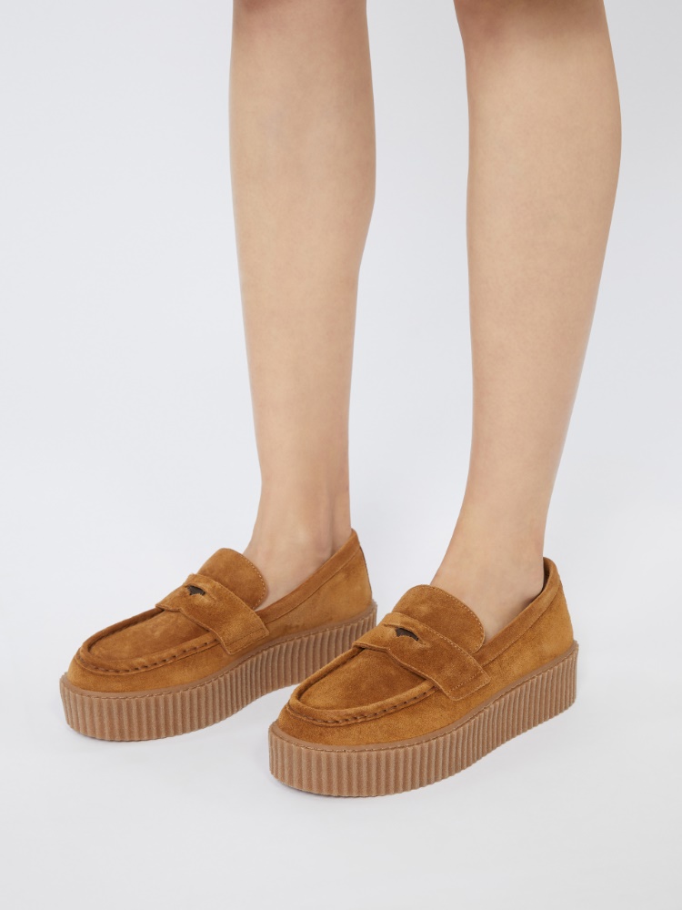 카폭로퍼 레더 모카신 - AMBER BROWN - Max Mara