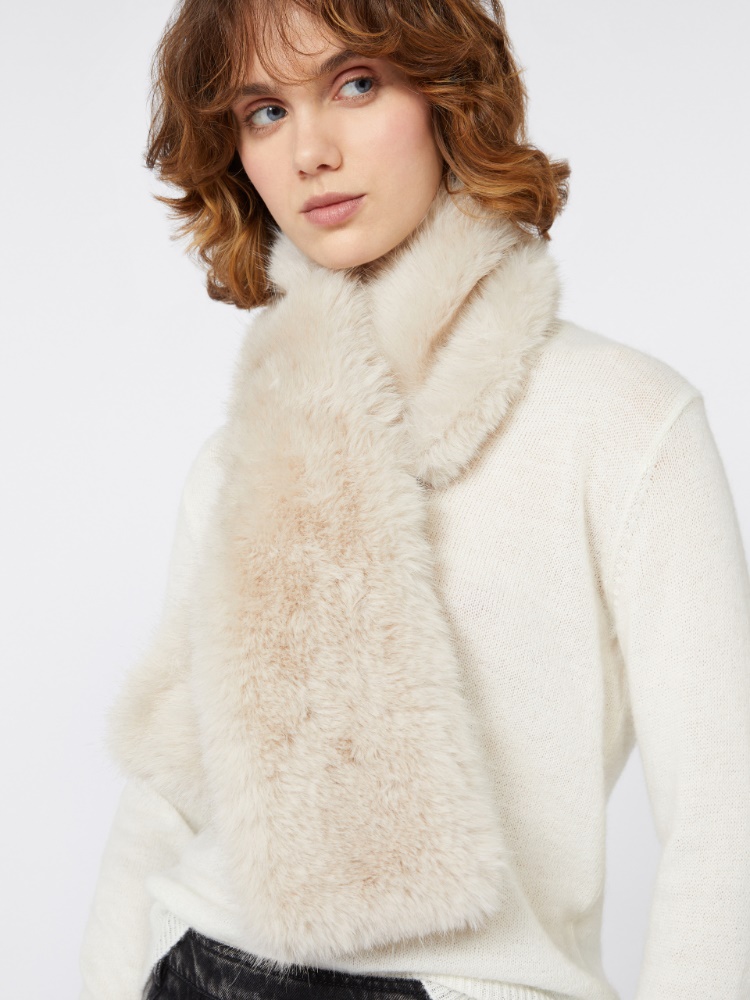 Soft textured scarf + BEIGE - Max Mara