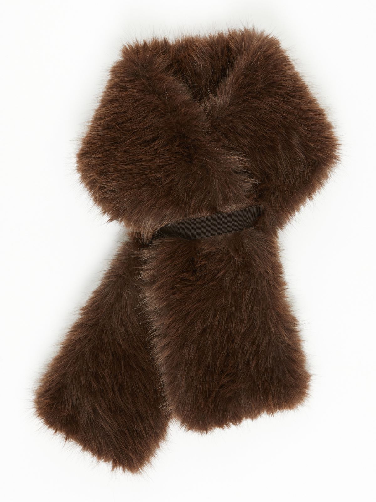 Soft textured scarf - DARK BOWN - Max Mara - 9