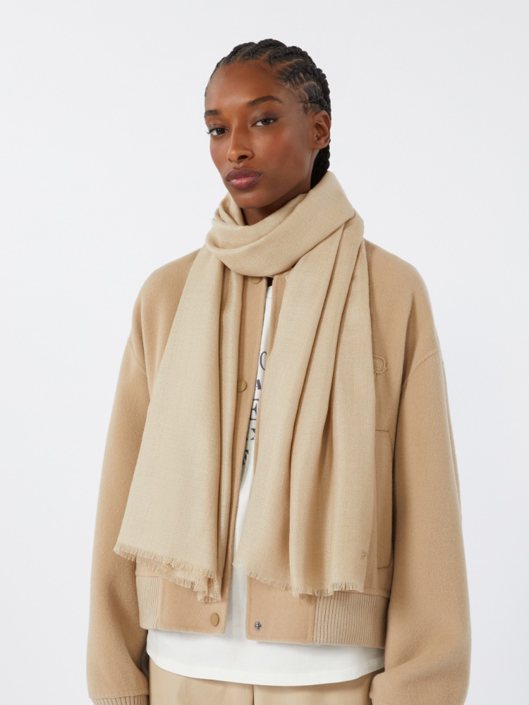 Cashmere and silk stole + BEIGE - Max Mara