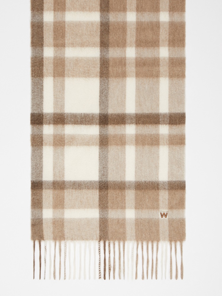 Jacquard cashmere scarf - BEIGE - Max Mara