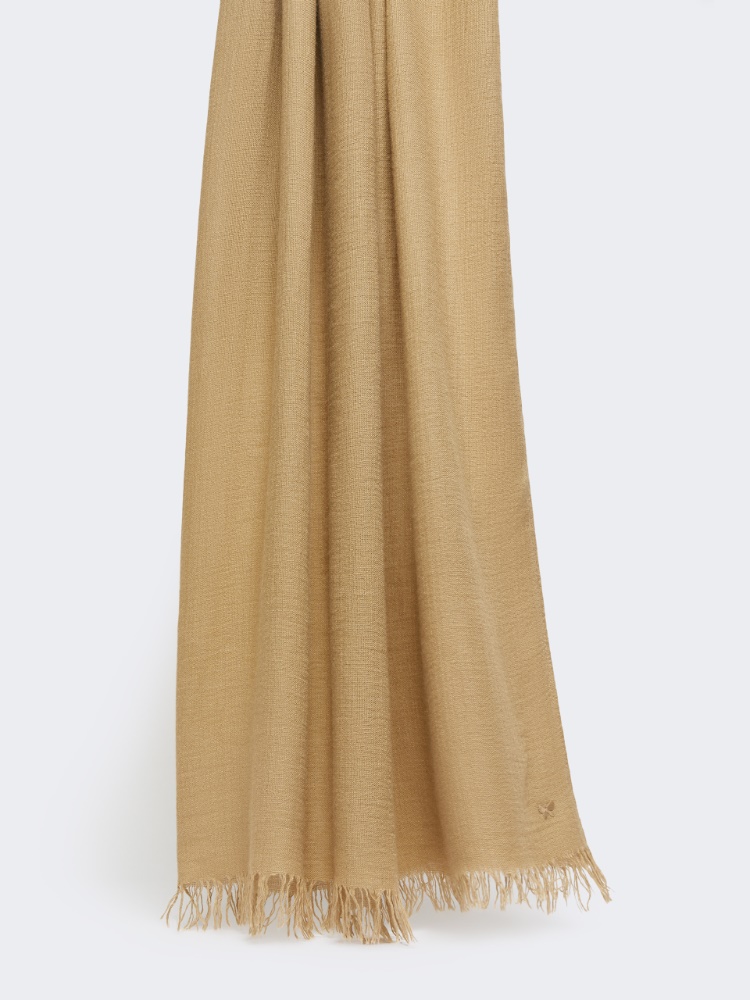 Viscose and cashmere shawl - CAMEL - Max Mara