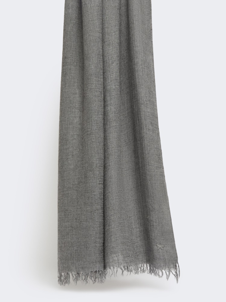 Chal de viscosa y cachemira - GRIS MEDIO - Max Mara