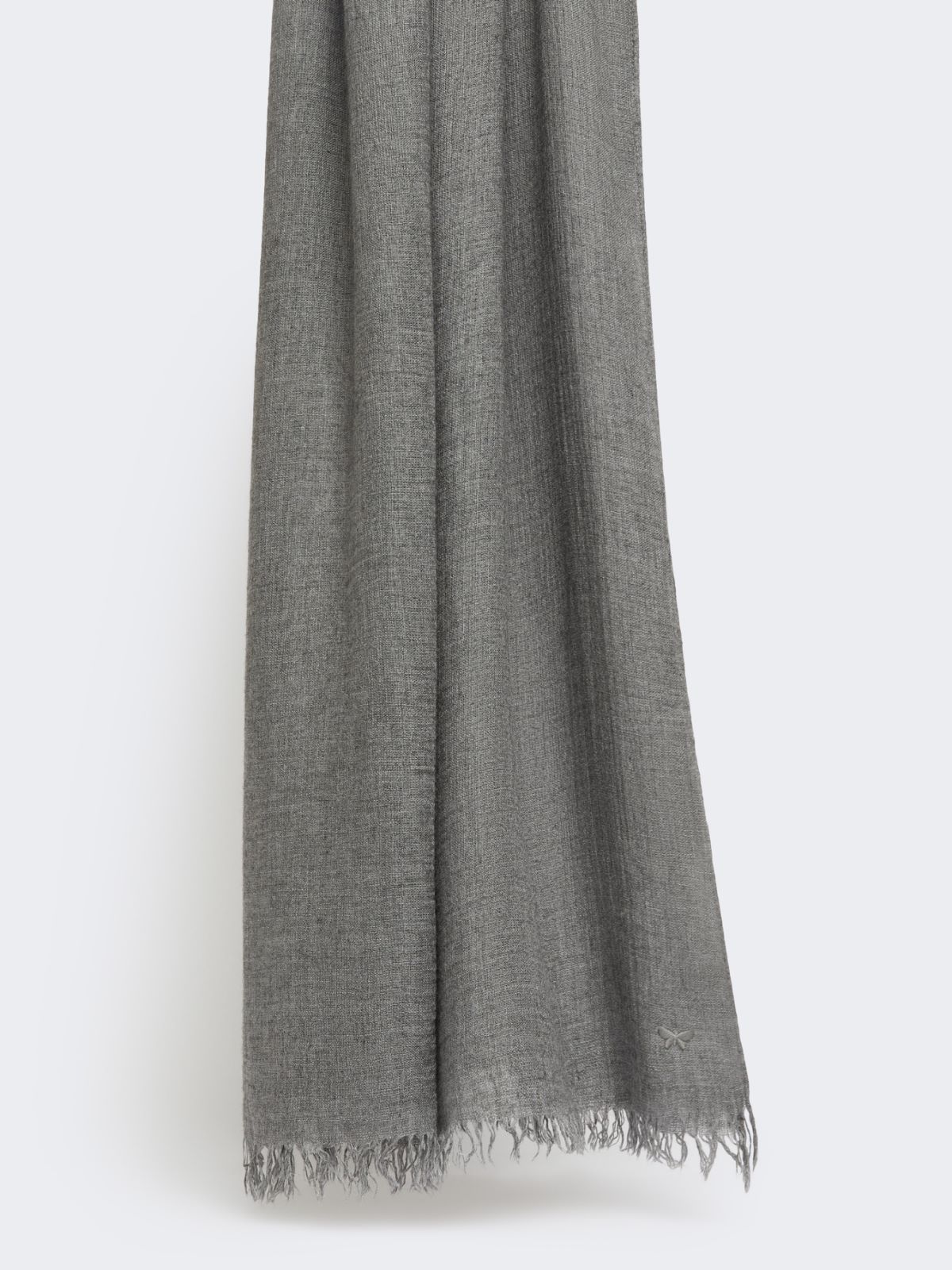 Viscose and cashmere shawl - MEDIUM GREY - Max Mara