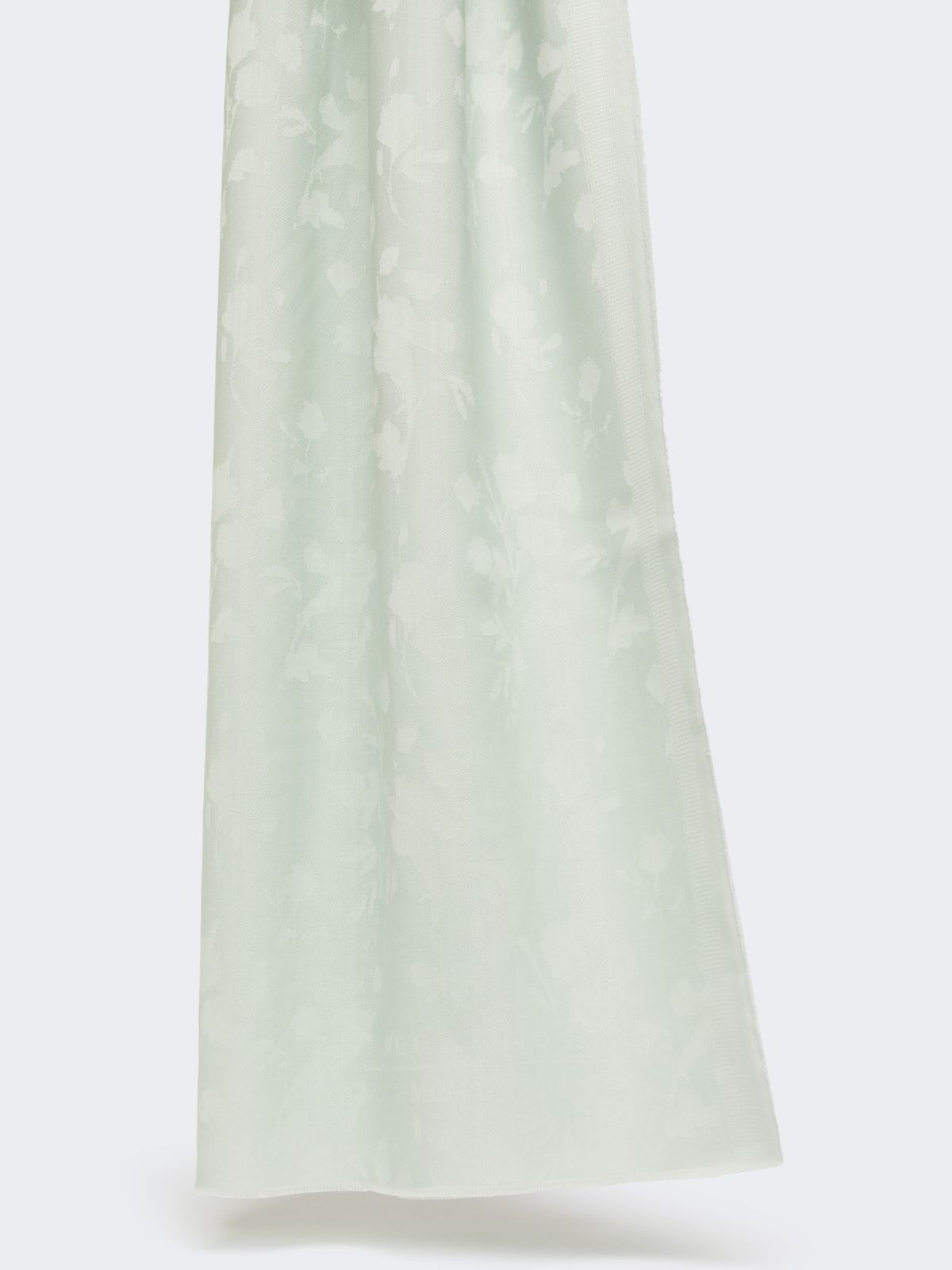 Jacquard wool stole - SAGE GREEN - Max Mara - 6