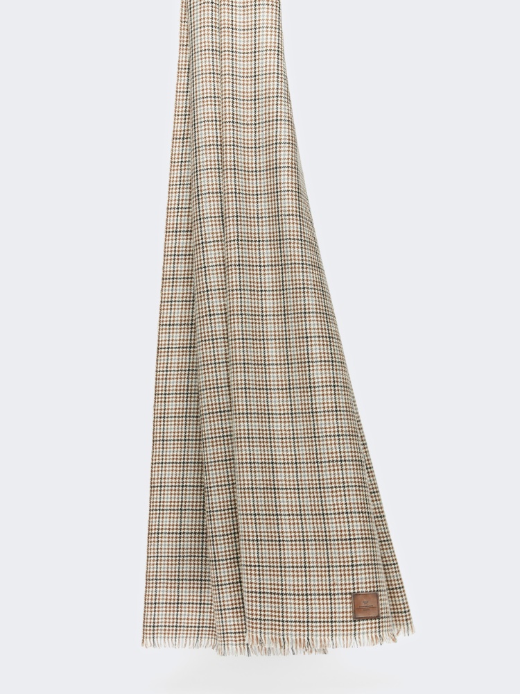 Patterned wool stole - IVORY - Max Mara