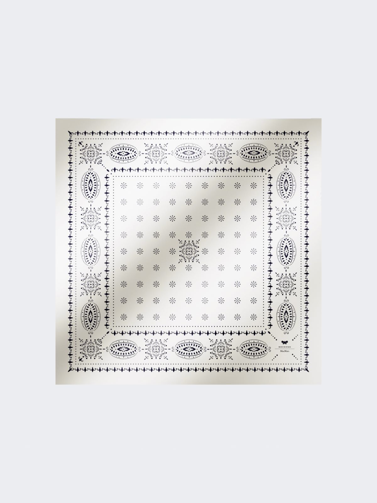 Printed silk scarf - IVORY - Max Mara - 9