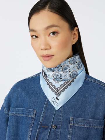 【関税＆送料込み】Max Mara Printed Silk Scarf Silk scarfs | Max Mara