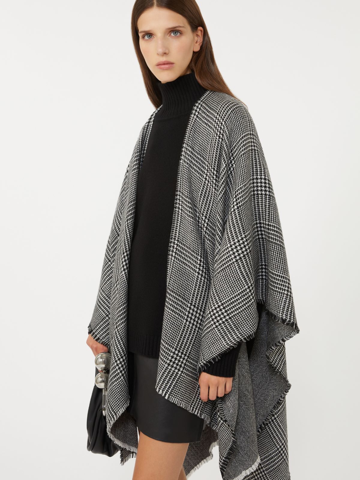 Cape aus doppelseitiger Wolle - SCHWARZ - Max Mara - 4