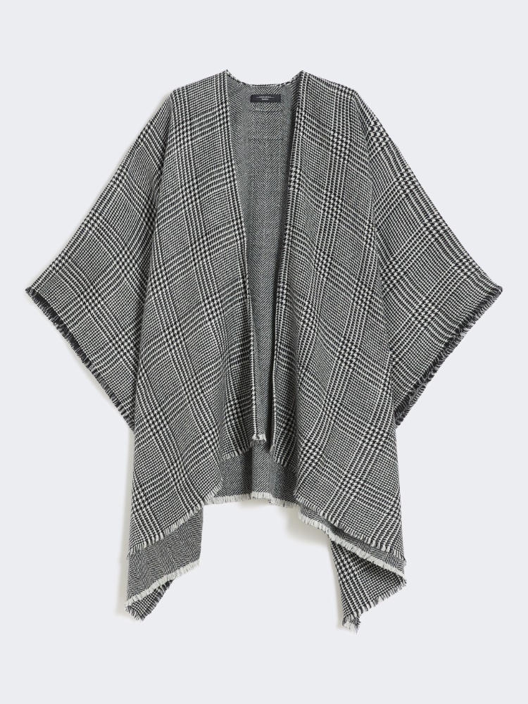 Cape en laine double face - NOIR - Max Mara