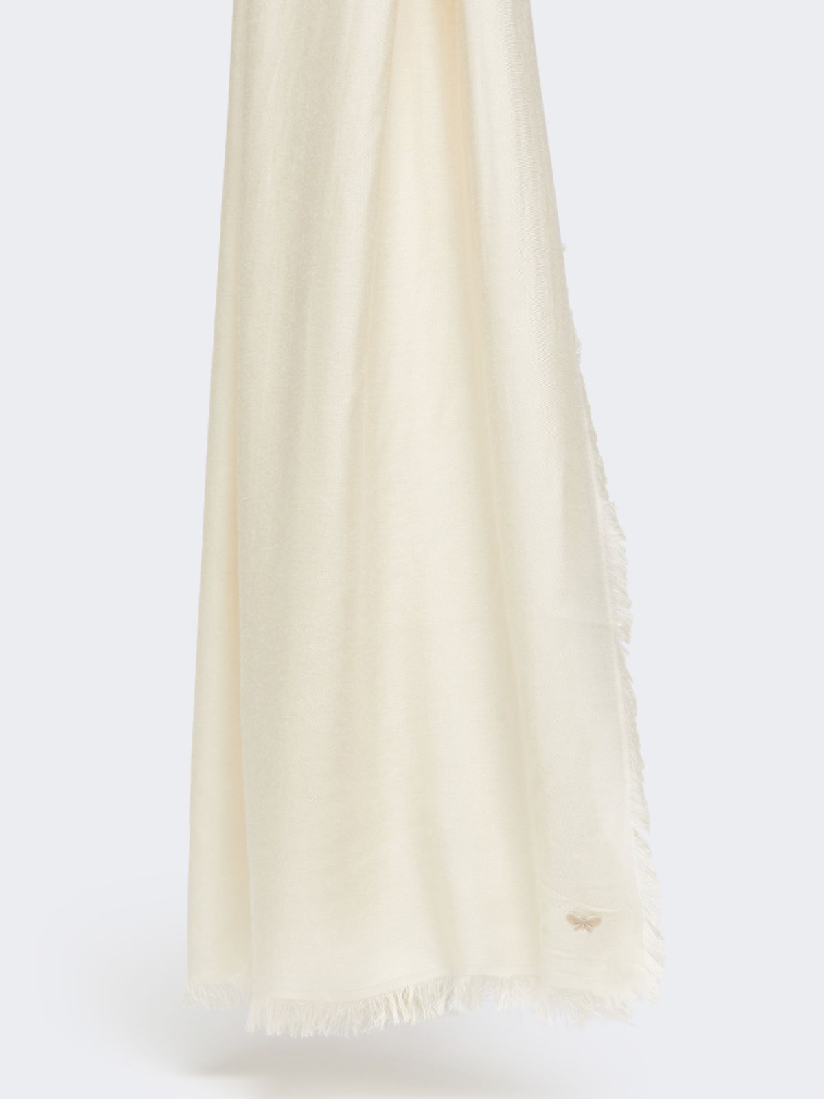 Viscose and modal stole - IVORY - Max Mara - 9