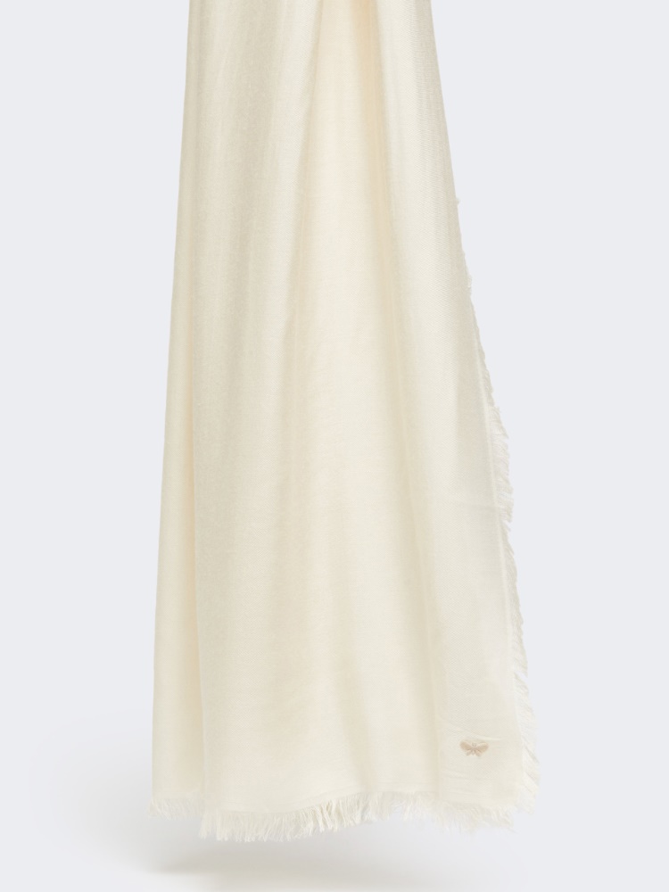 VIP【関税送料無料】希少 MAX MARA WHITE BEIGE SILK SCARVES Scarves and foulards Silk Woman | Max Mara