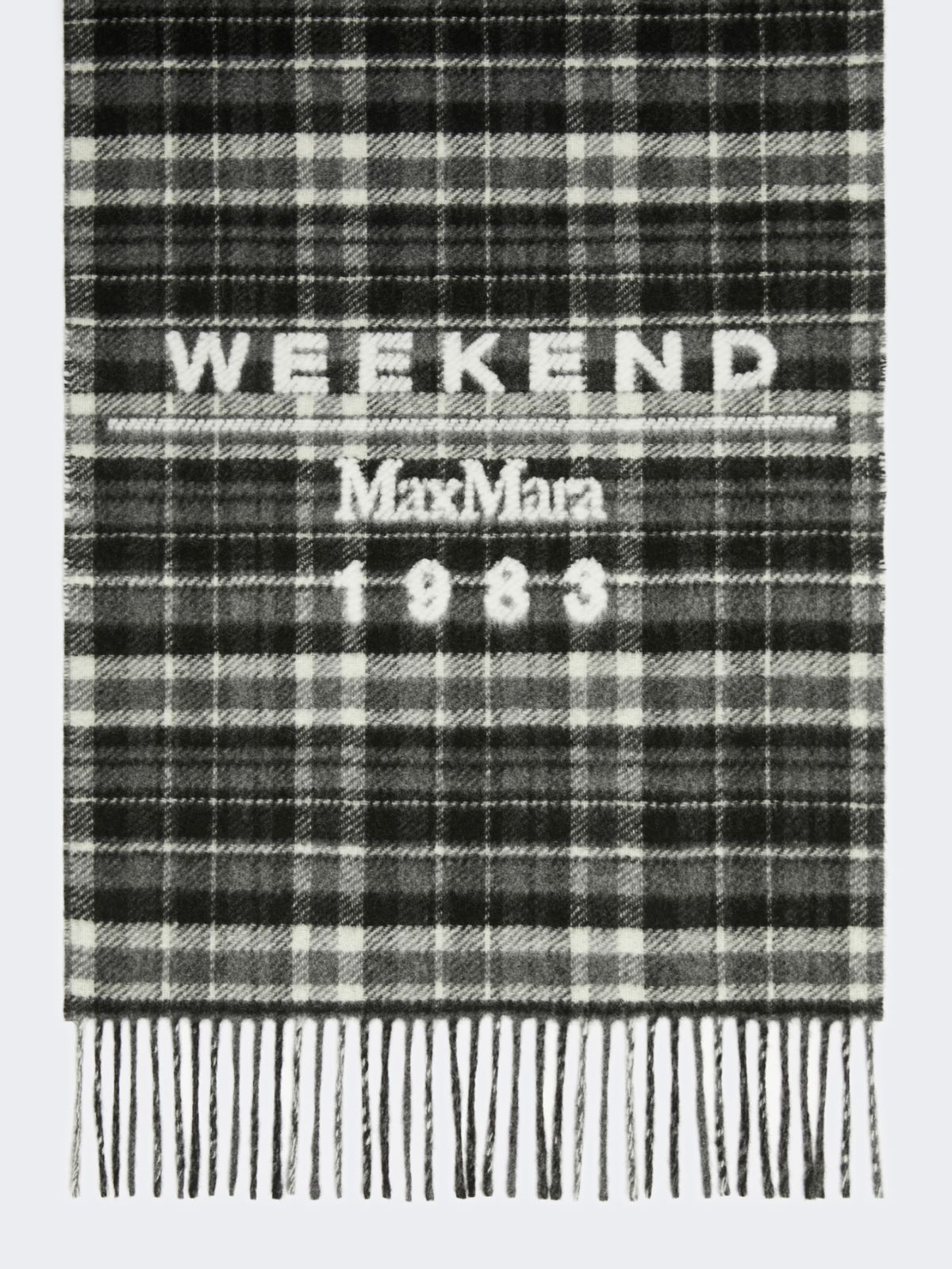 Jacquard wool-blend stole - MEDIUM GREY - Max Mara