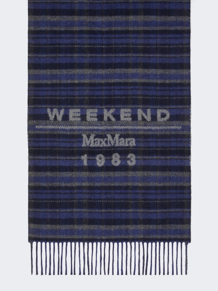 Jacquard wool-blend stole - ULTRAMARINE - Max Mara