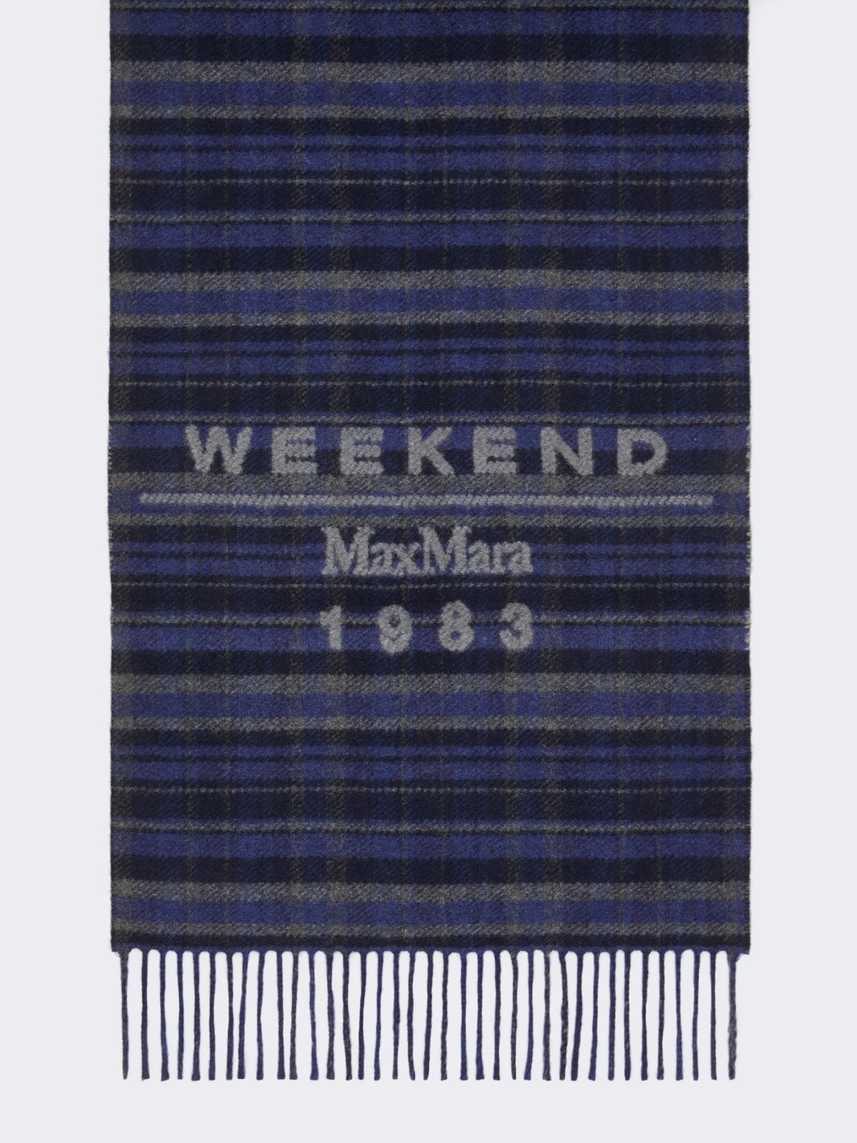 Jacquard wool-blend stole - ULTRAMARINE - Max Mara