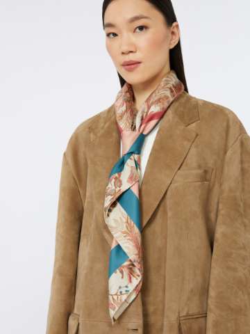 【送料&関税込】All-over Printed Scarf Max Mara Printed silk scarf, ivory | Weekend Max Mara