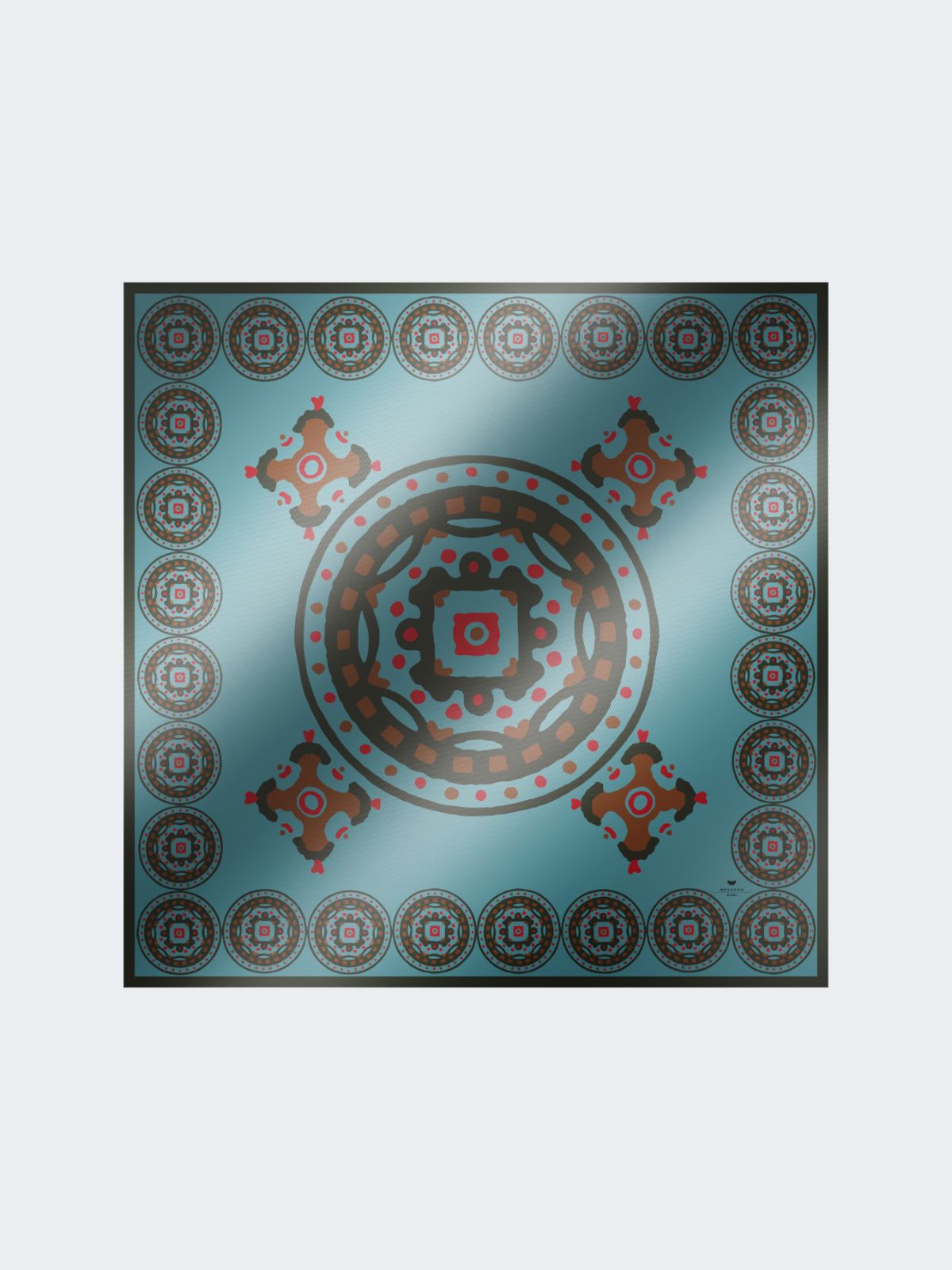 Printed silk pocket square - LIGHT BLUE - Max Mara - 7