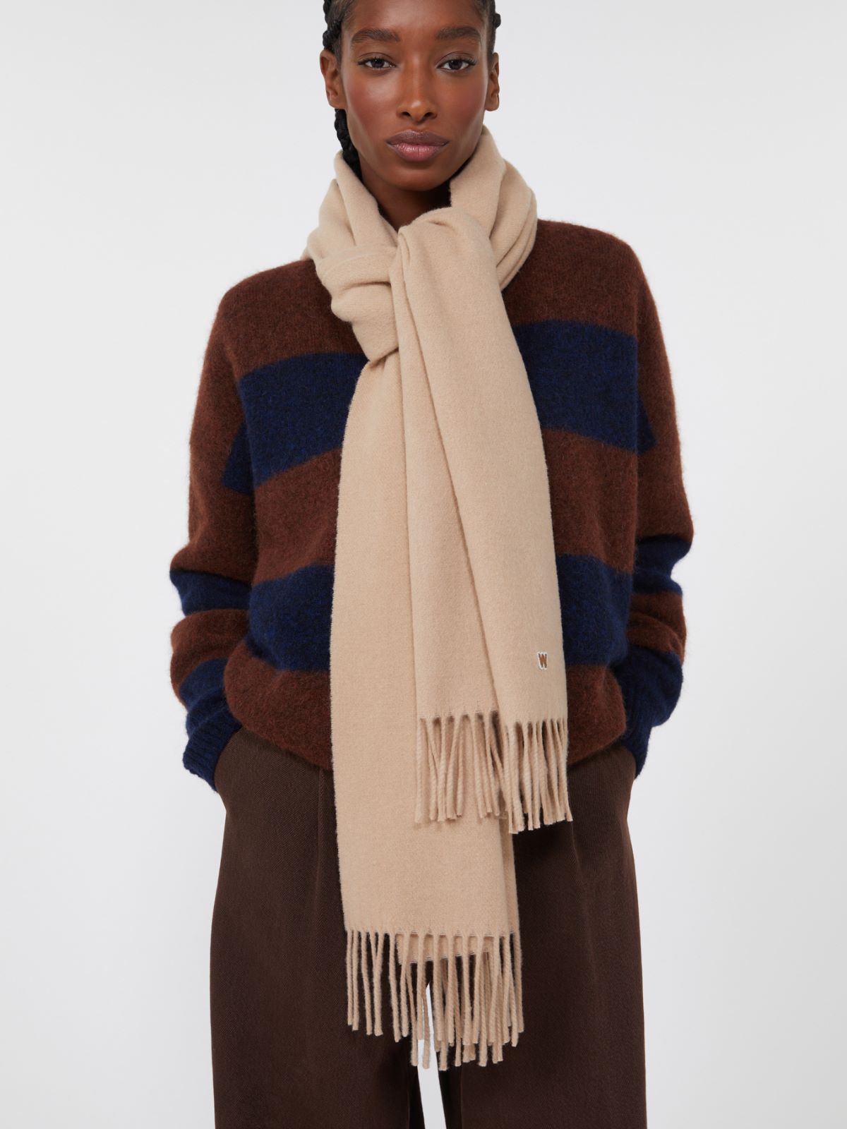 스콜리오 울 숄 - BEIGE - Max Mara