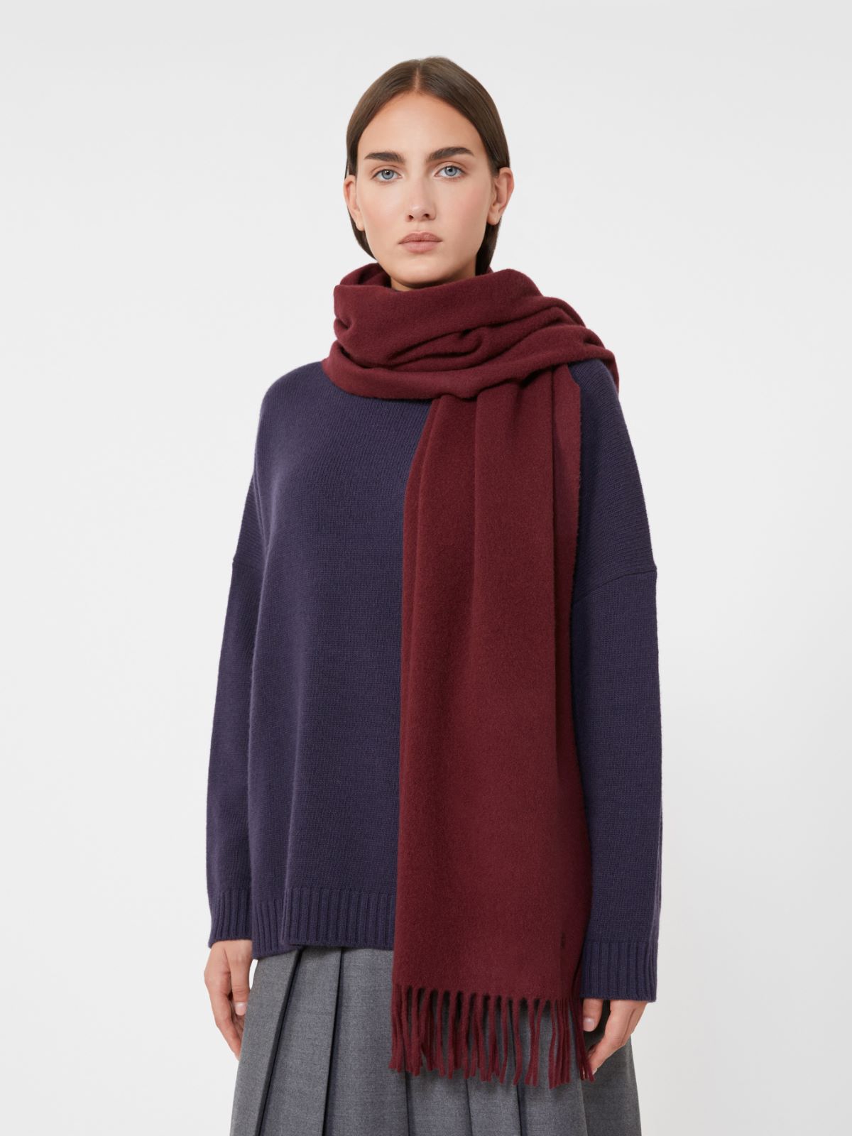 Wool stole - RED PURPLE - Max Mara - 9