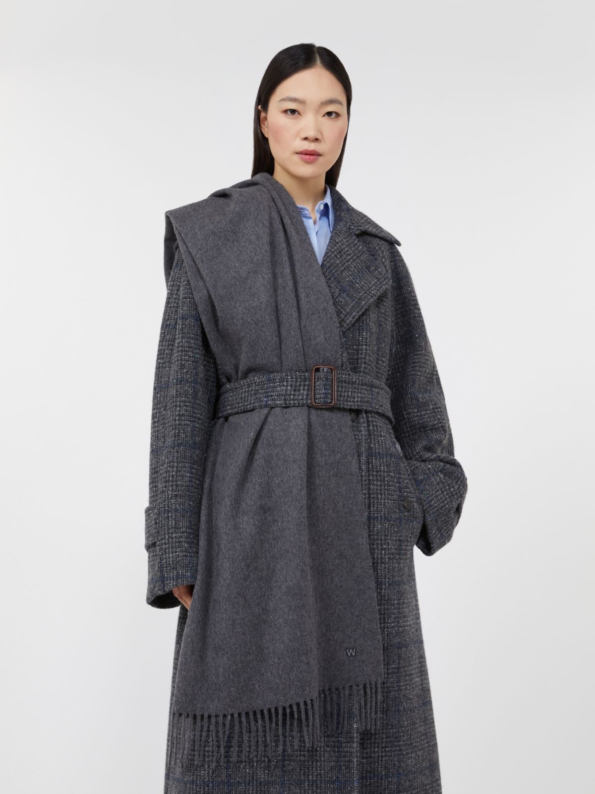 Wool stole - MEDIUM GREY - Max Mara