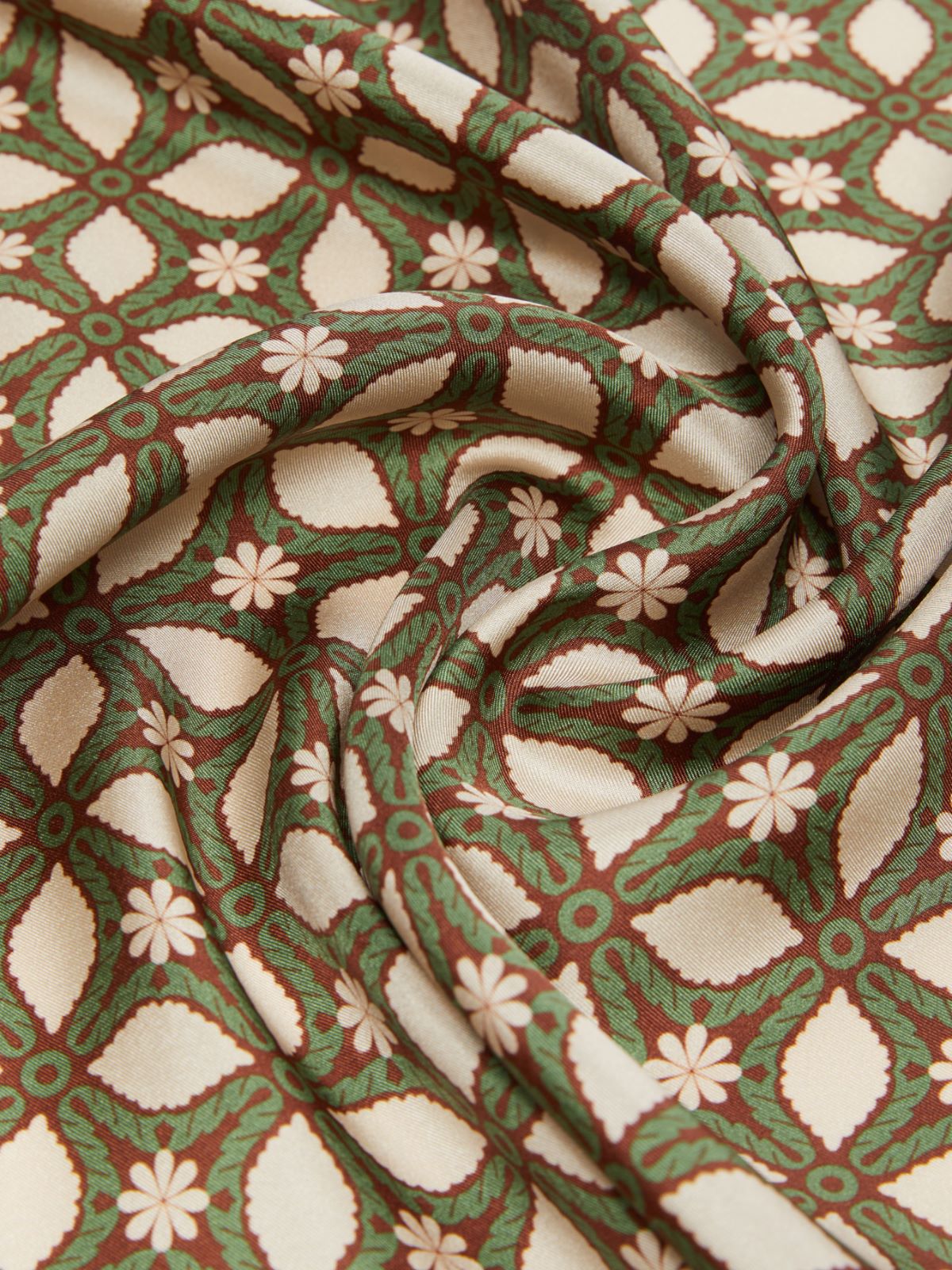 Printed silk twill scarf - BEIGE - Max Mara - 3