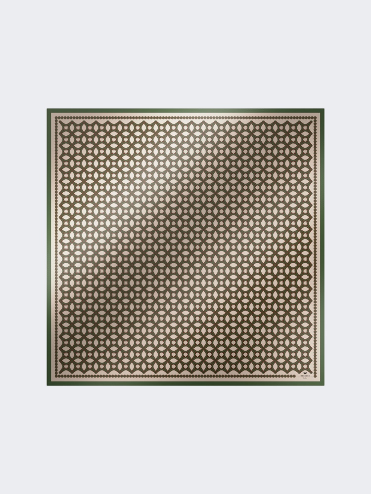 Printed silk twill scarf - BEIGE - Max Mara