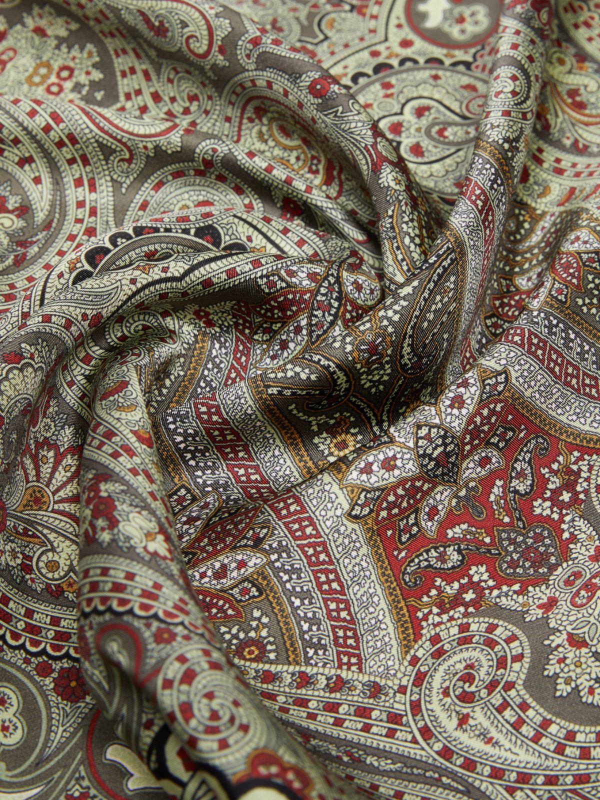 Printed silk twill scarf - OLIVE GREEN - Max Mara - 3