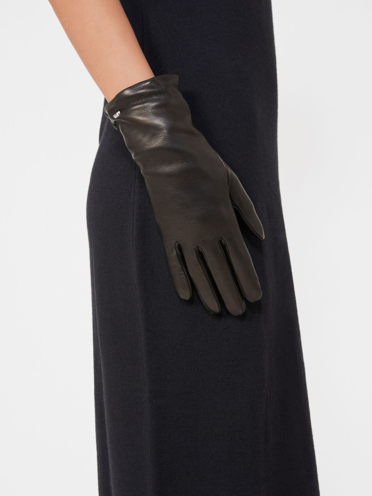 Nappa leather gloves - BLACK - Max Mara
