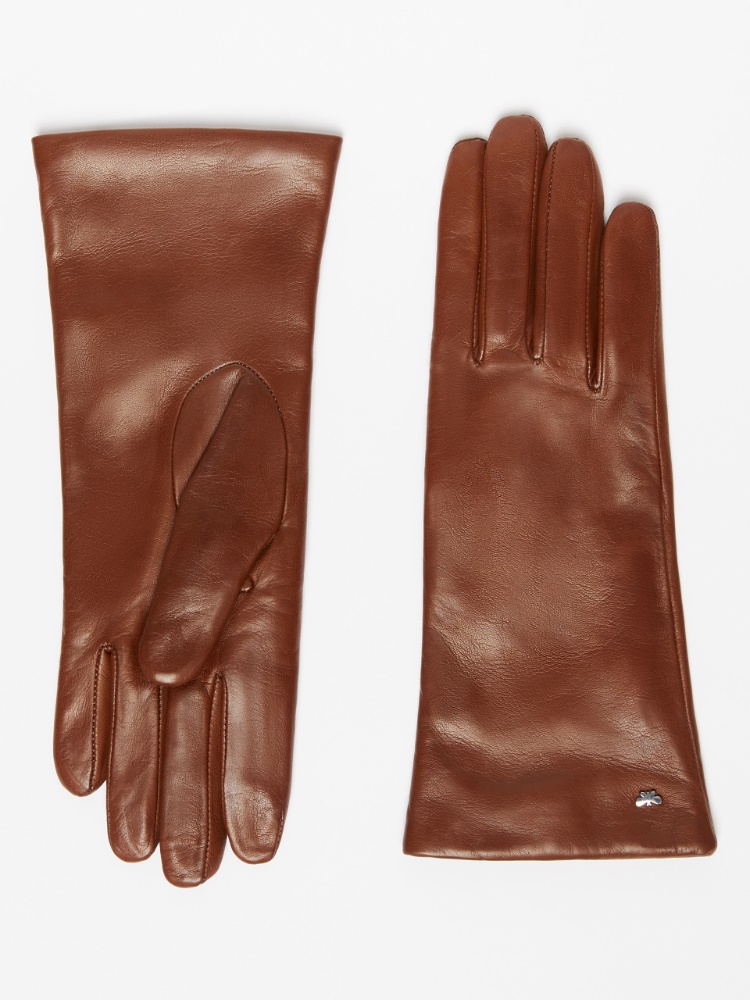 Nappa leather gloves - TOBACCO - Max Mara