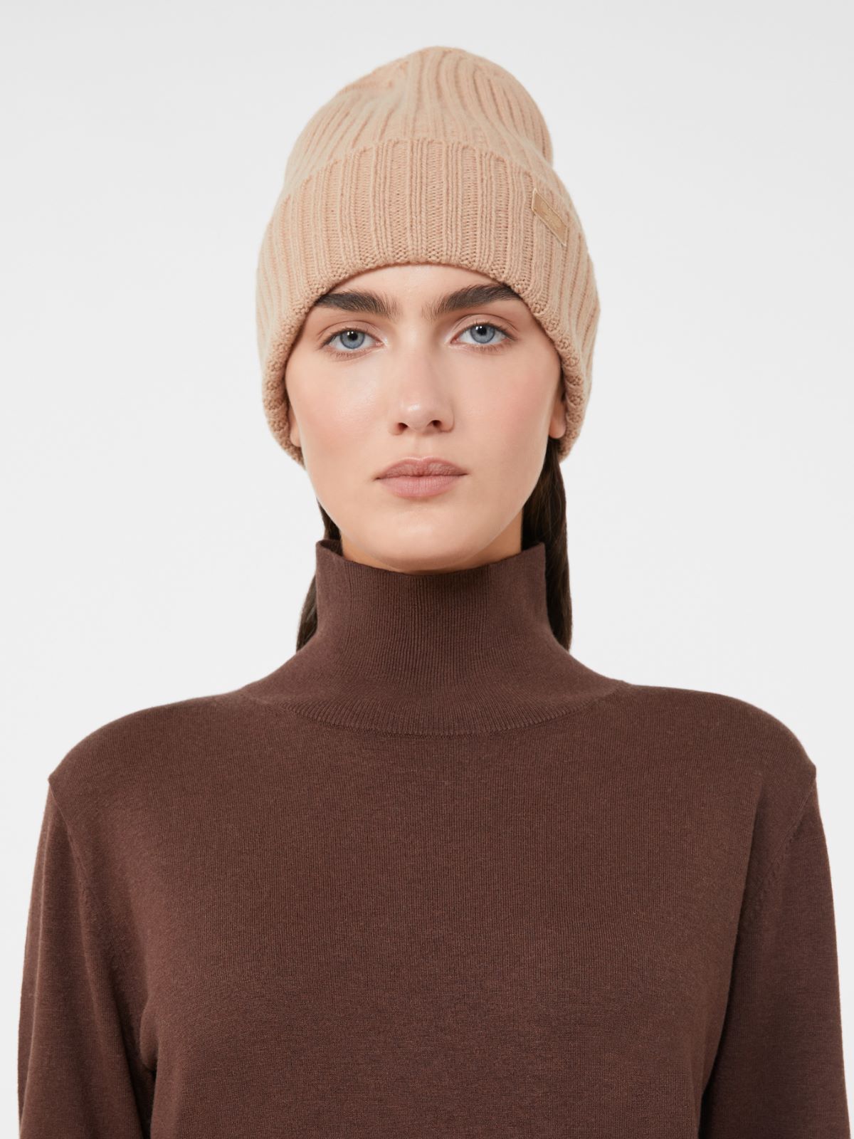 Wool yarn beanie - CAMEL - Max Mara